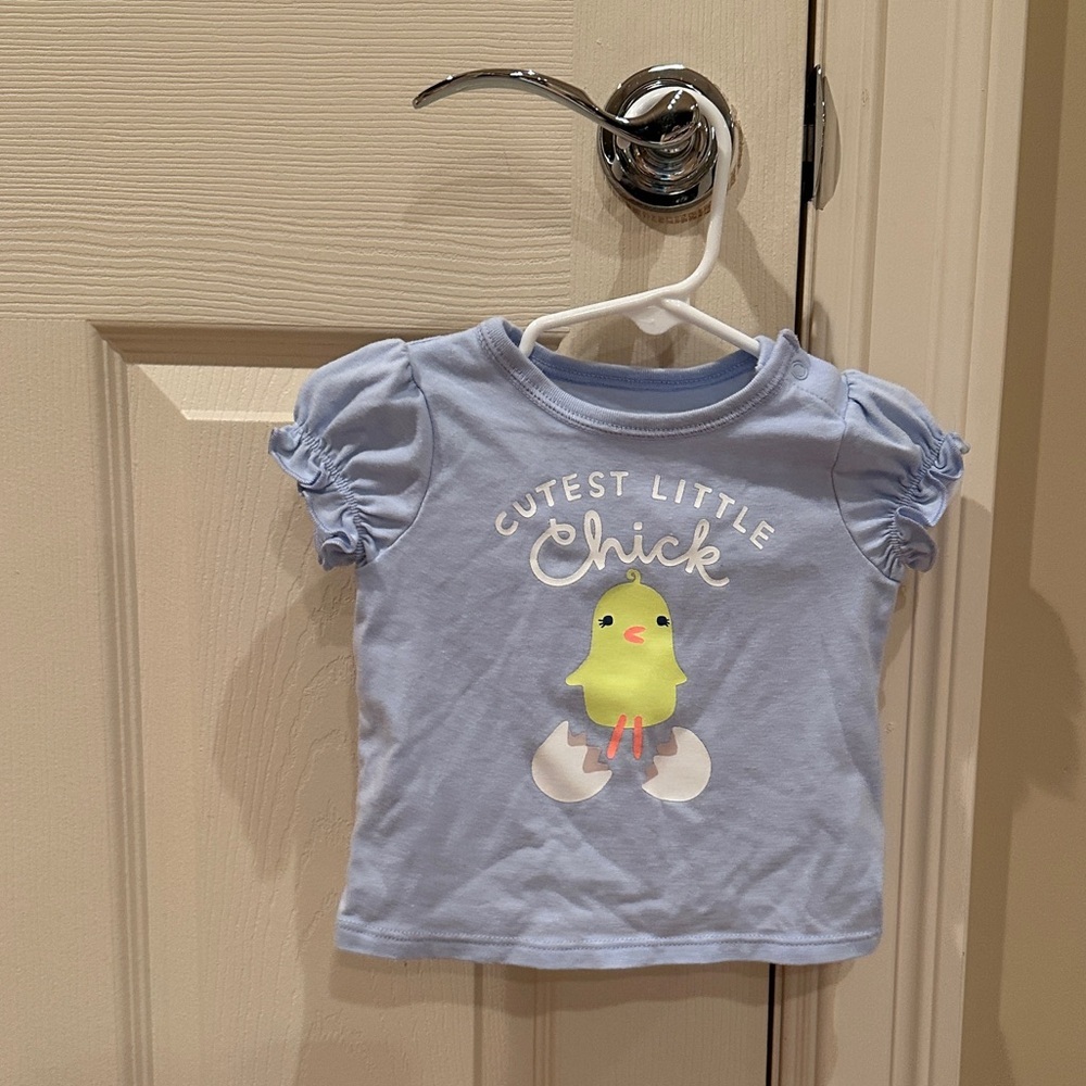 🔴Cat & Jack Blue Tee with Chick Design